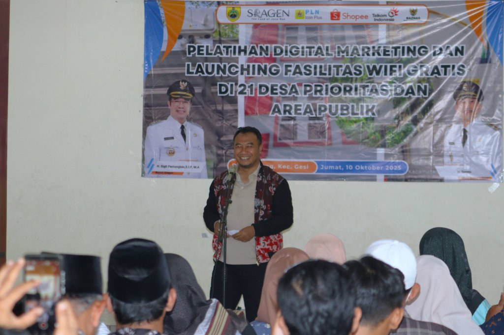 “21 Desa di Sragen Kini Tersambung Wi-Fi Gratis — Kolaborasi Pemkab, PLN Icon Plus & PT Telkom Indonesia Dorong Desa Cerdas”