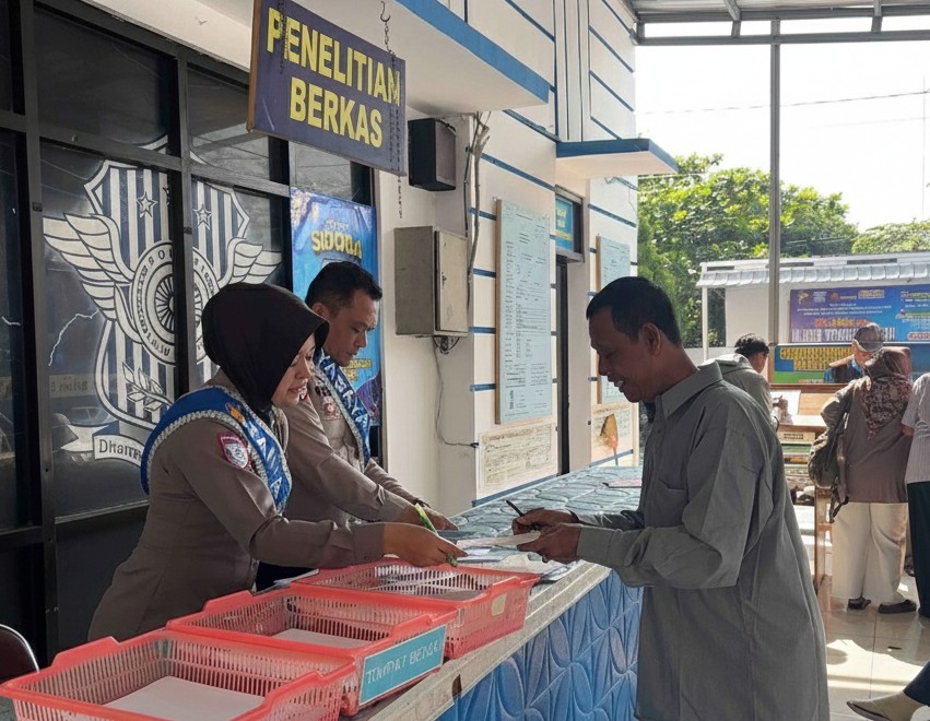 DIGITAL PROBLEM SOLVING: Duta Pelayanan SIM Satlantas Polres Sragen Sediakan Konsultasi Intensif di Meja Khusus