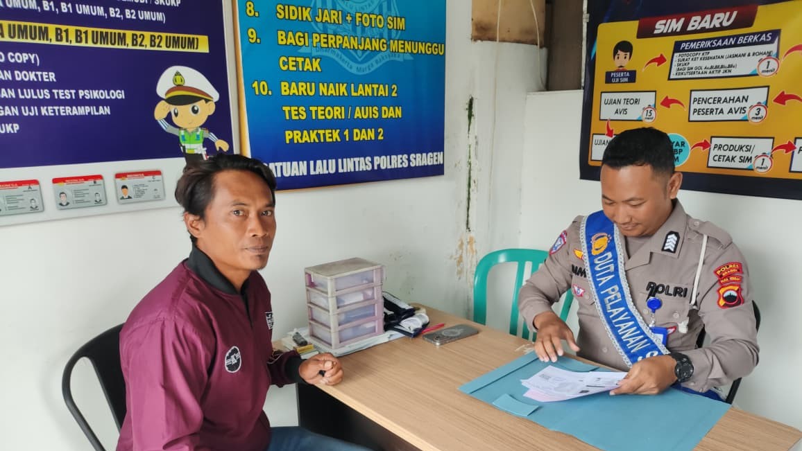 Satpas Polres Sragen Makin ‘User Friendly’, Banner Prosedur dan Flyer Panduan Mudahkan Warga